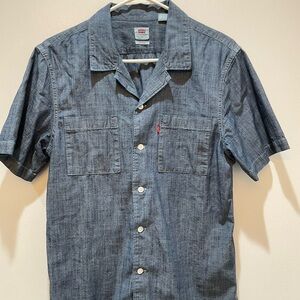 Levi's Men's Blue Short Sleeve Denim Shirt